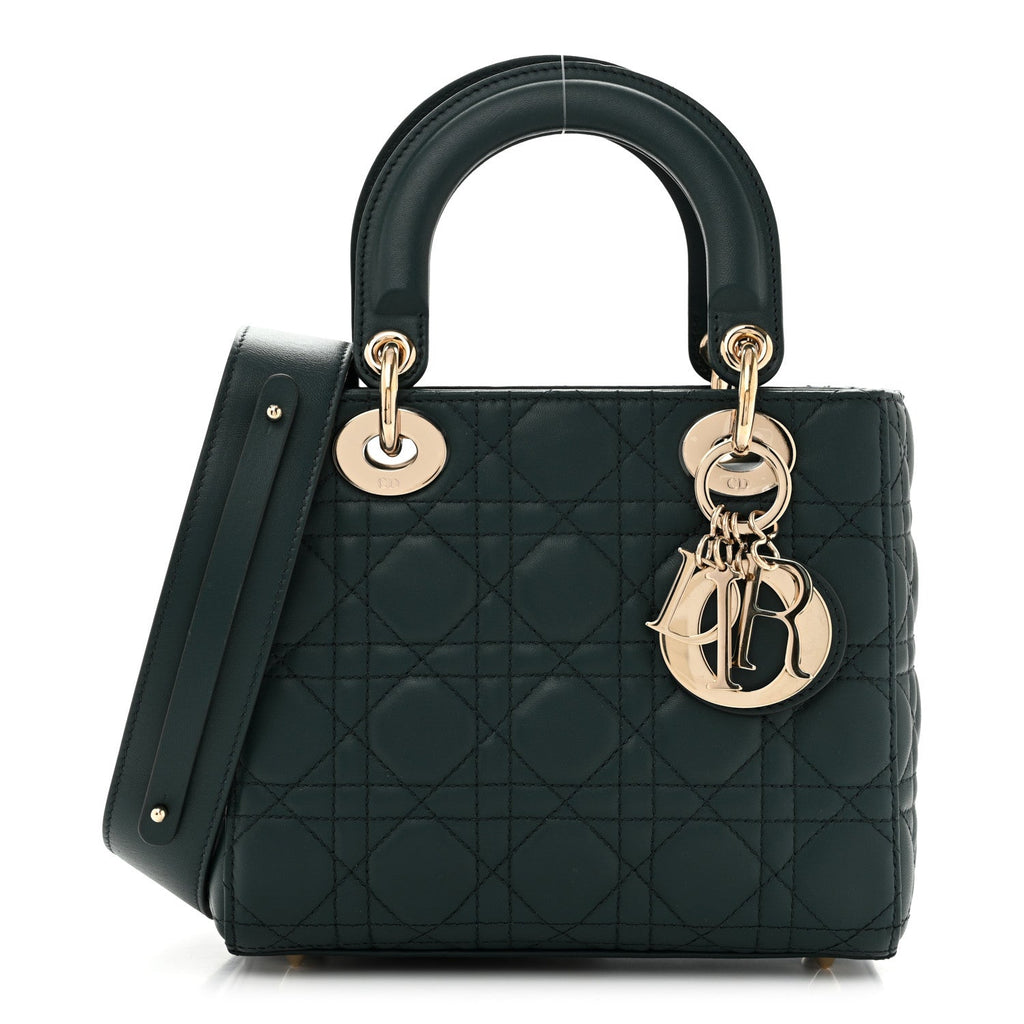Dior Lambskin Cannage Small My ABCDior Lady Dior Dark Green