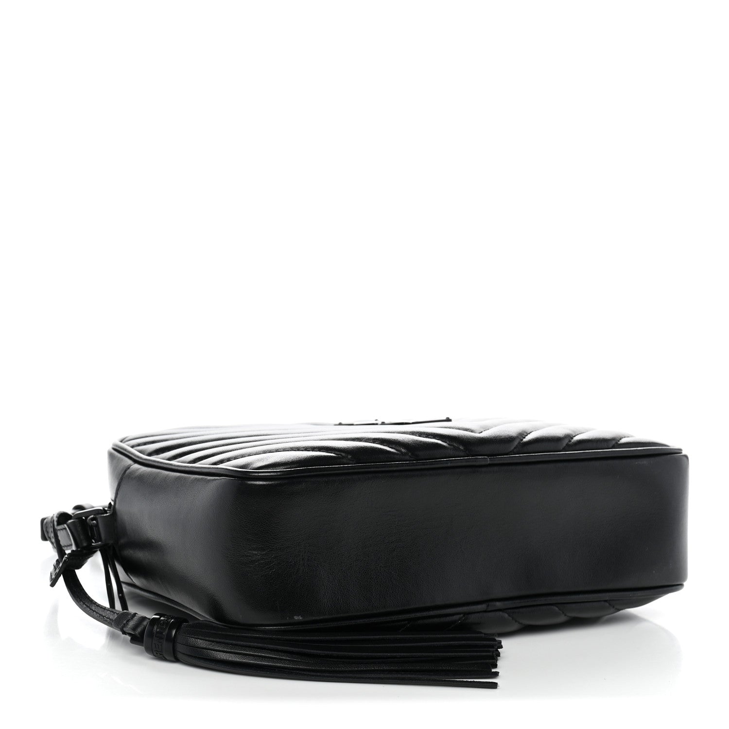 Saint Laurent Calfskin Matelasse Monogram Monochrome Lou Camera Bag Black