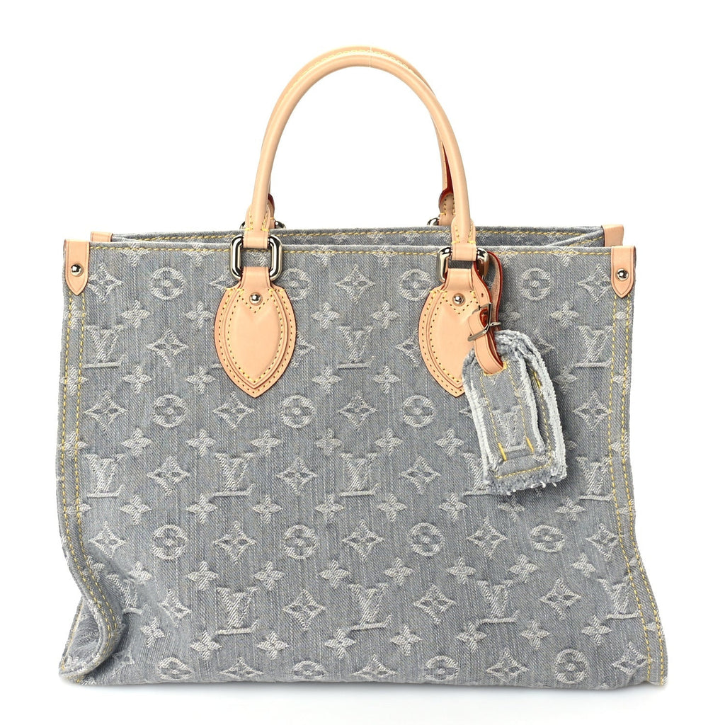 Louis Vuitton Monogram Denim Onthego MM Washed Gray