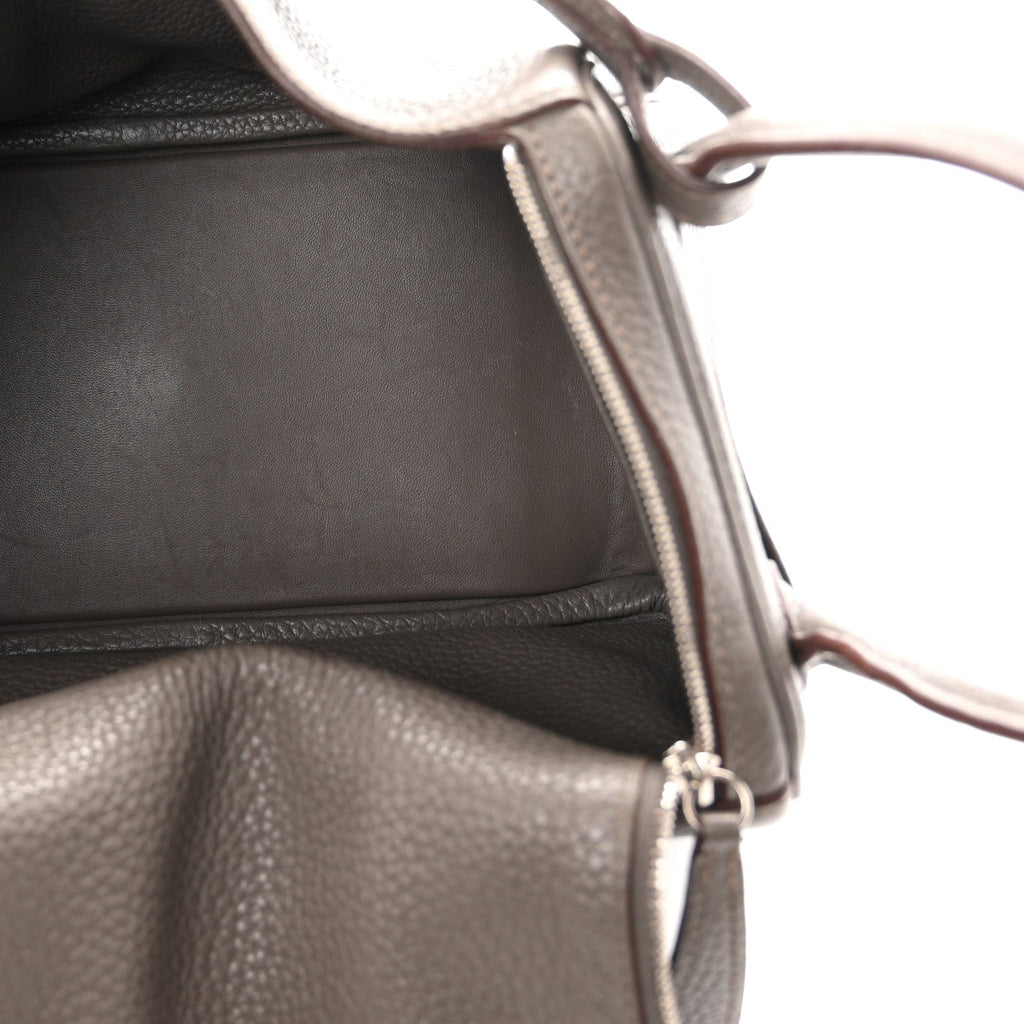 Hermès Taurillon Clemence Lindy 26 Etain