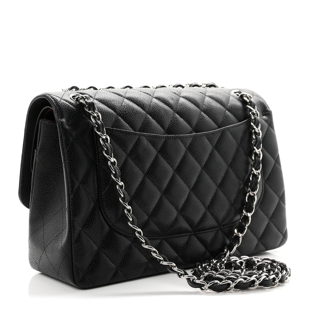 Chanel Caviar Quilted Jumbo Double Flap Black
