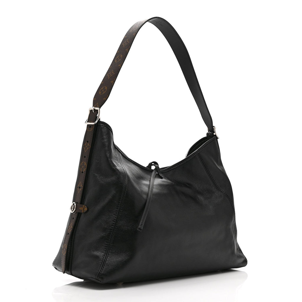 Louis Vuitton Lambskin CarryAll Vibe MM Black