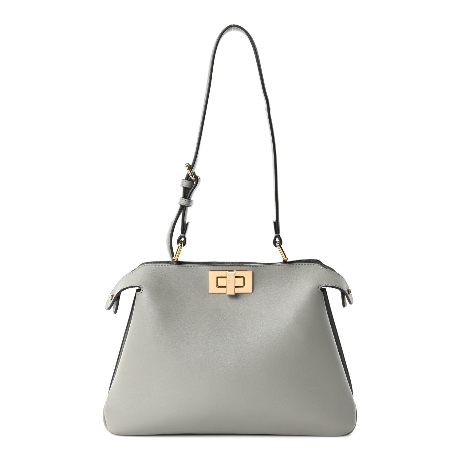 Fendi Vitello Small Soft Peekaboo Satchel Matcha Latte