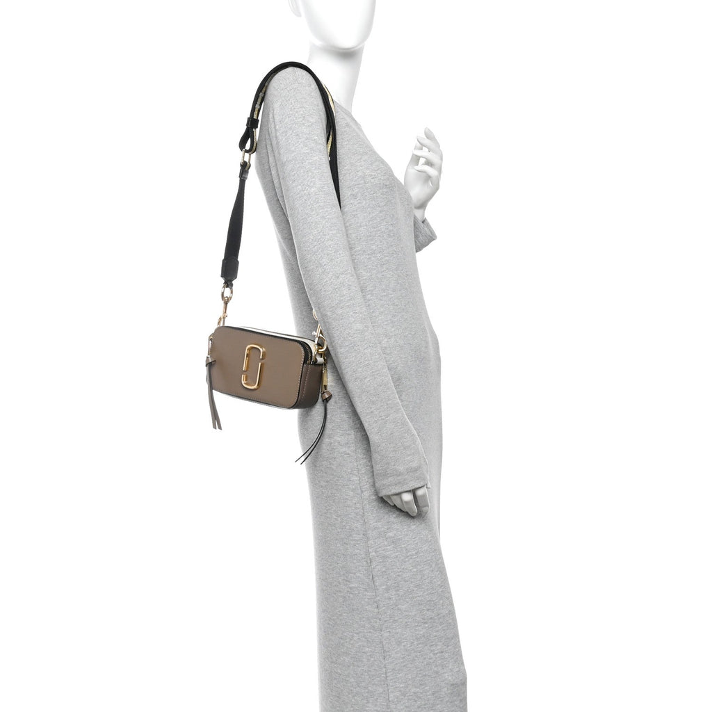 Saffiano Small Snapshot Camera Bag French Grey