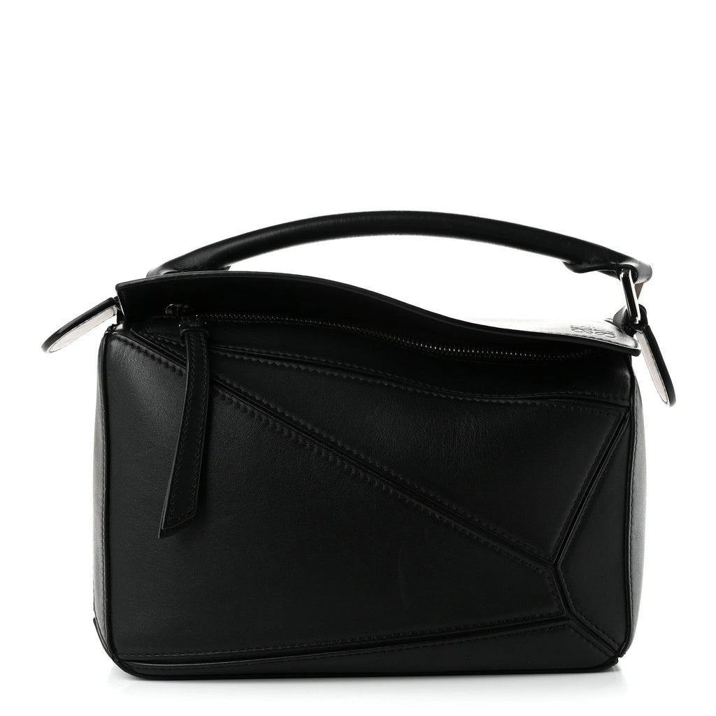 Loewe Calfskin Small Puzzle Bag Black