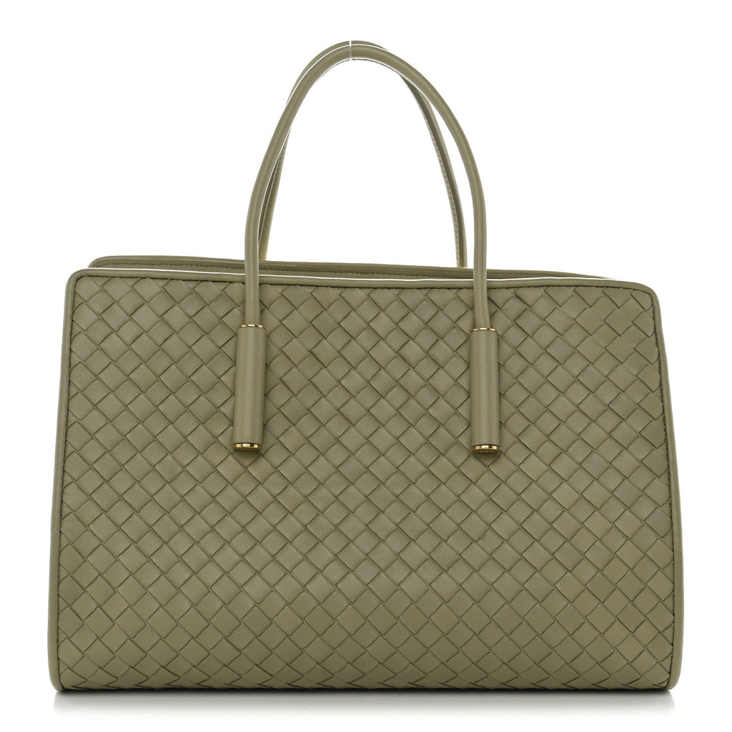 Bottega Veneta Nappa Intrecciato Small Barbara Tote Travertine