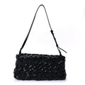 Bottega Veneta Calfskin Intrecciato Kalimero Cha-Cha Clutch Black