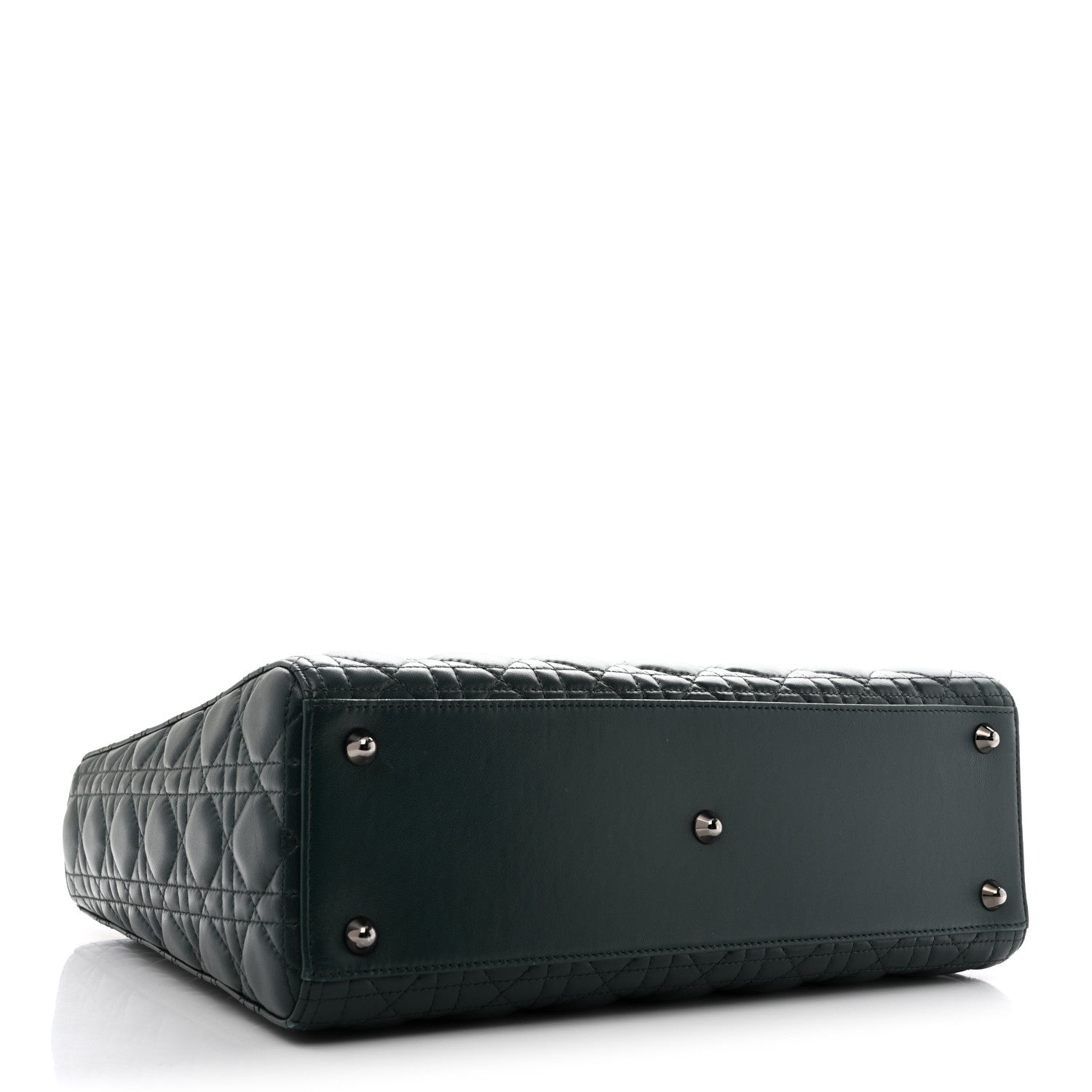 Dior Lambskin Cannage Large Lady Dior Dark Green