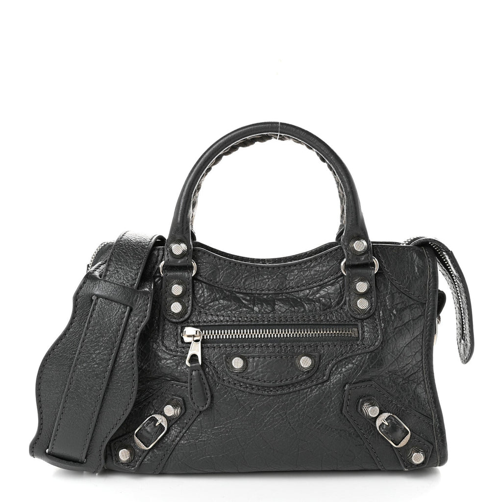 Balenciaga Agneau Giant 12 Silver Hardware Mini City Gris Fossile