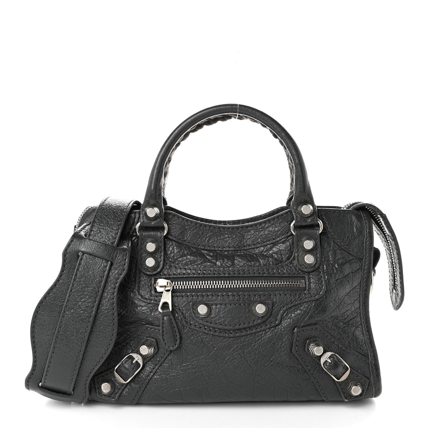 Balenciaga Agneau Giant 12 Silver Hardware Mini City Gris Fossile