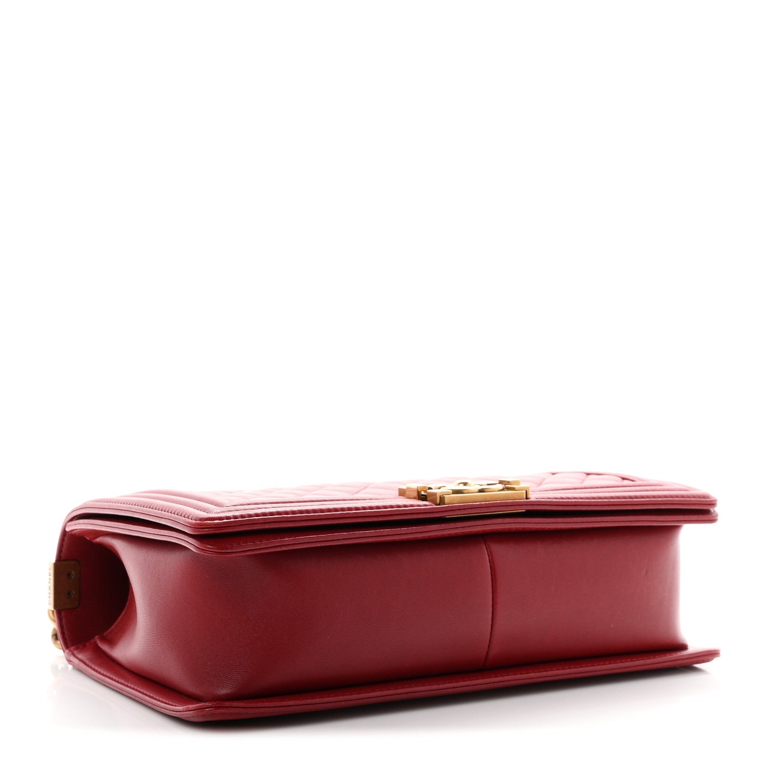 Chanel Lambskin Quilted New Medium Boy Flap Dark Red