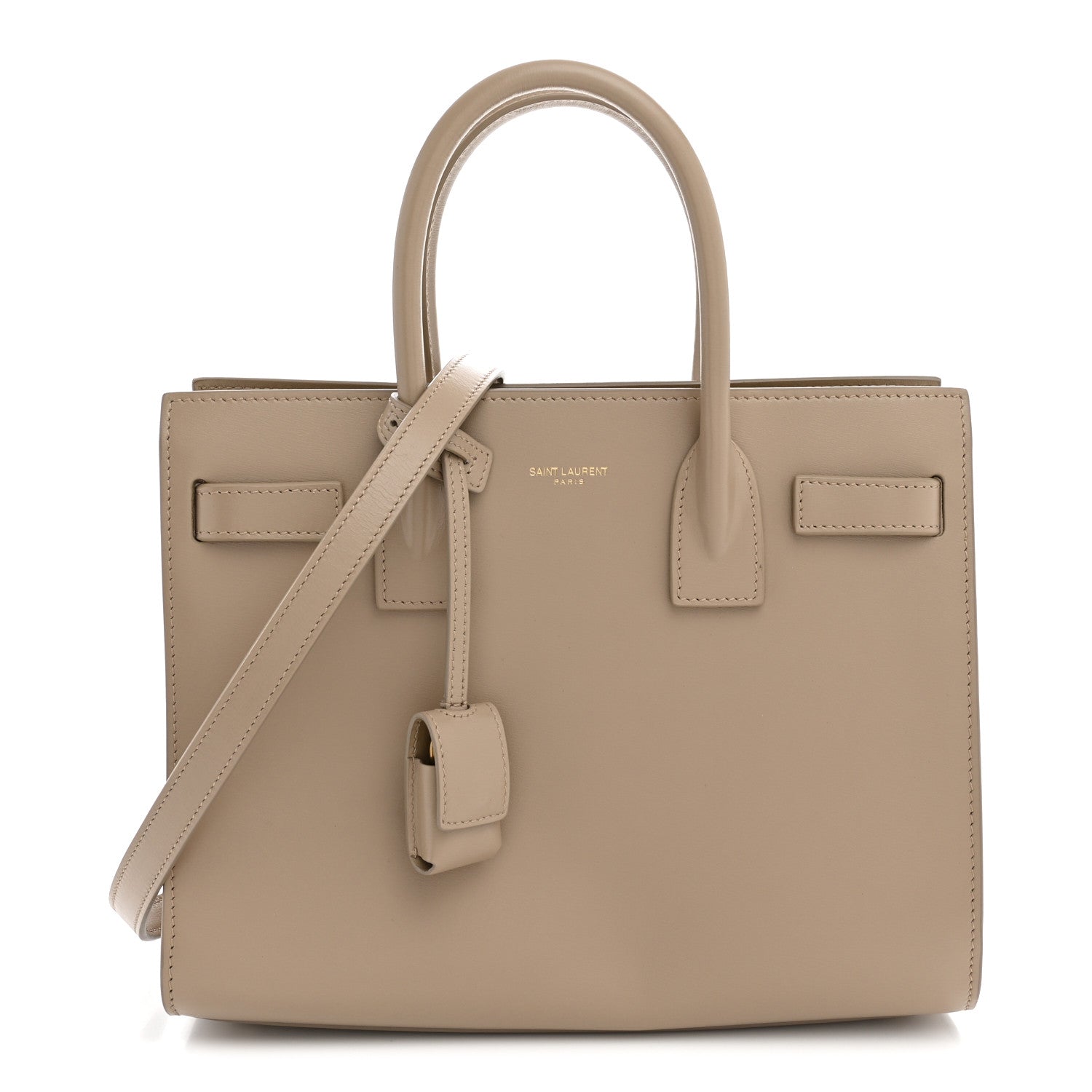Saint Laurent Calfskin Baby Sac De Jour Dark Beige