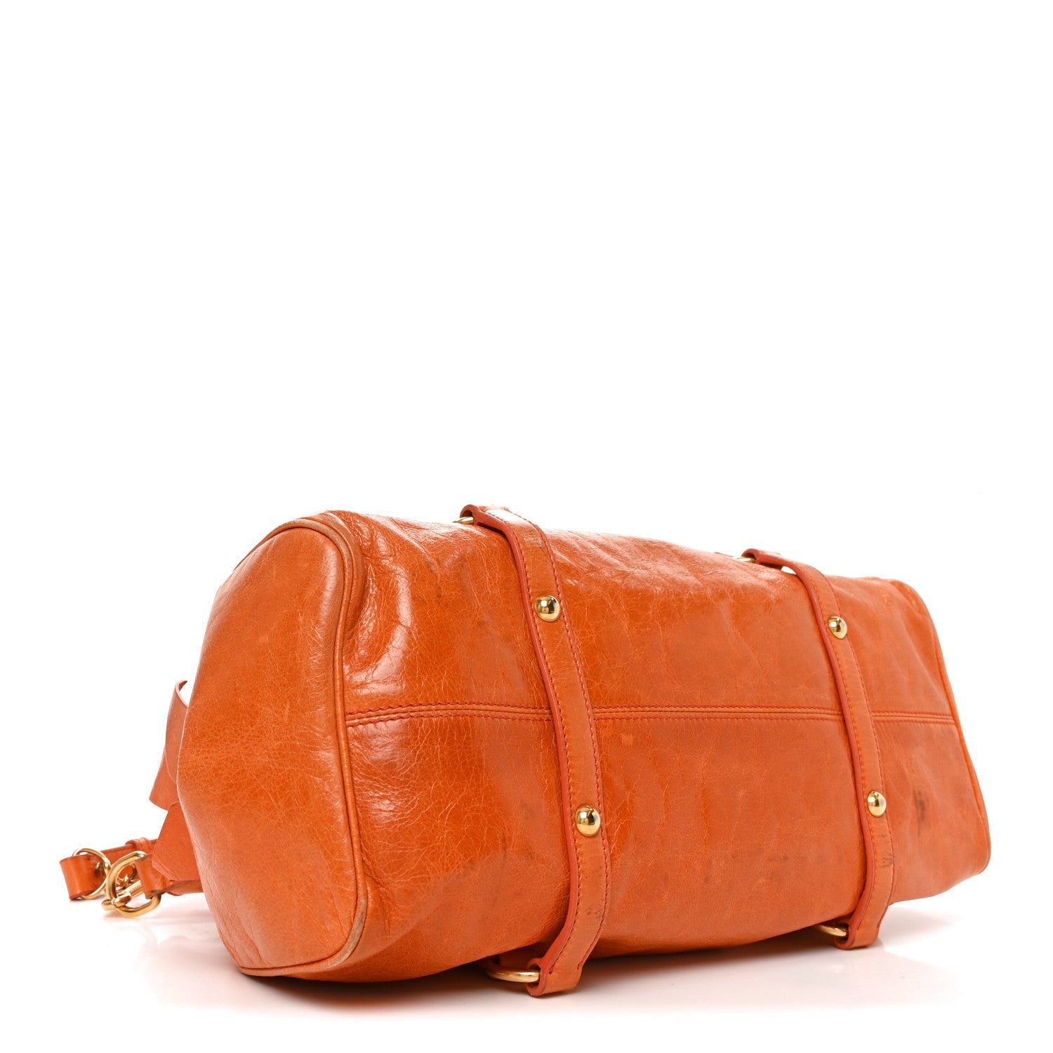 Miu Miu Vitello Lux Medium Bow Bag Amarena