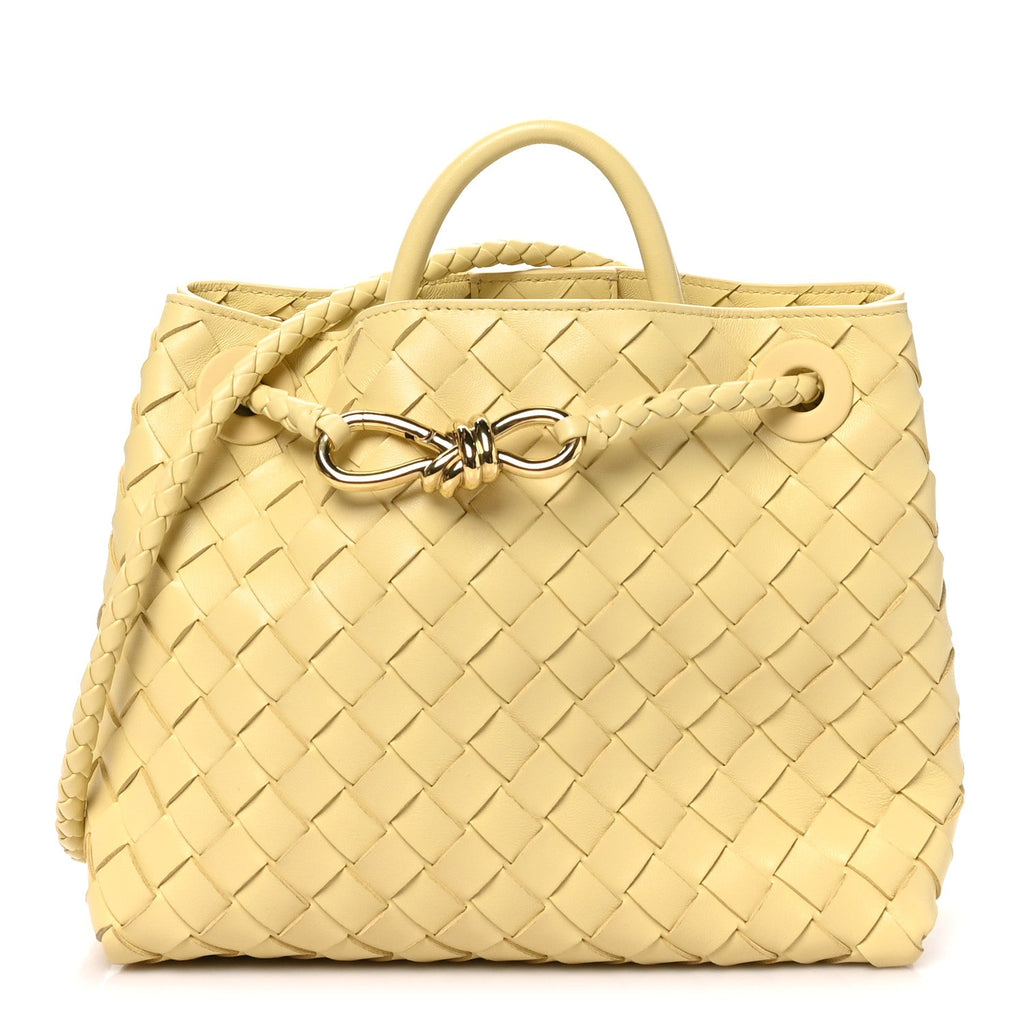 Bottega Veneta Nappa Intrecciato Small Andiamo Shoulder Bag Chamomile
