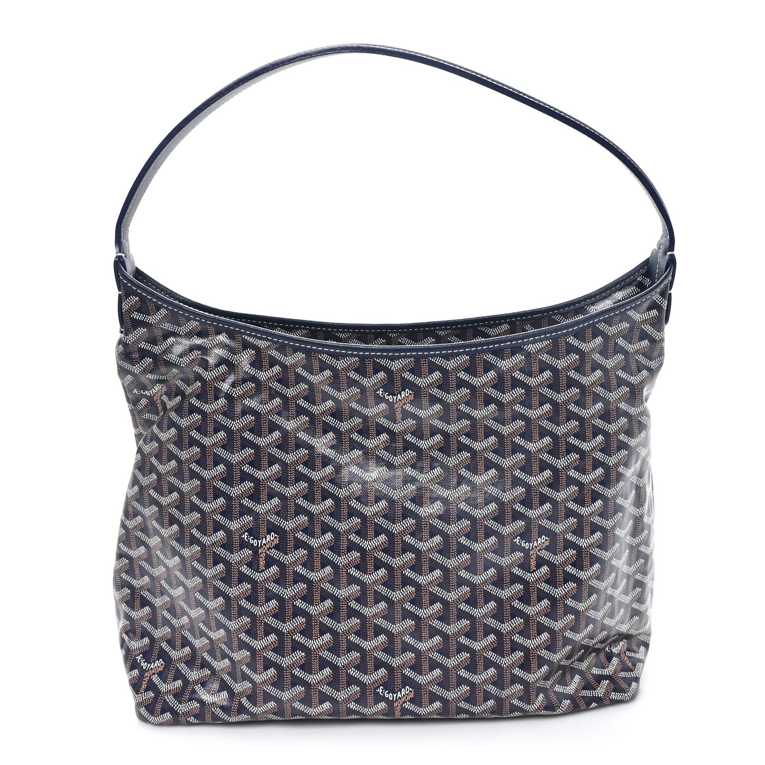 Goyard Goyardine Boheme Hobo Navy Blue front view