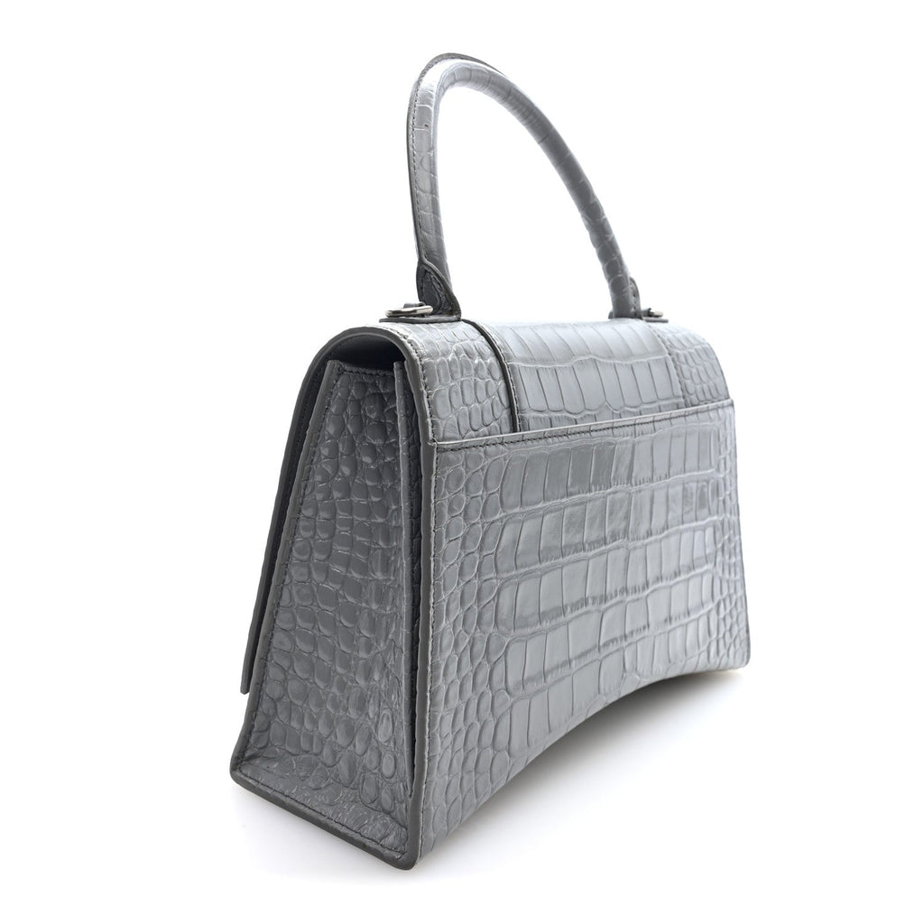 Balenciaga Medium Hourglass Top Handle Bag Grey side view