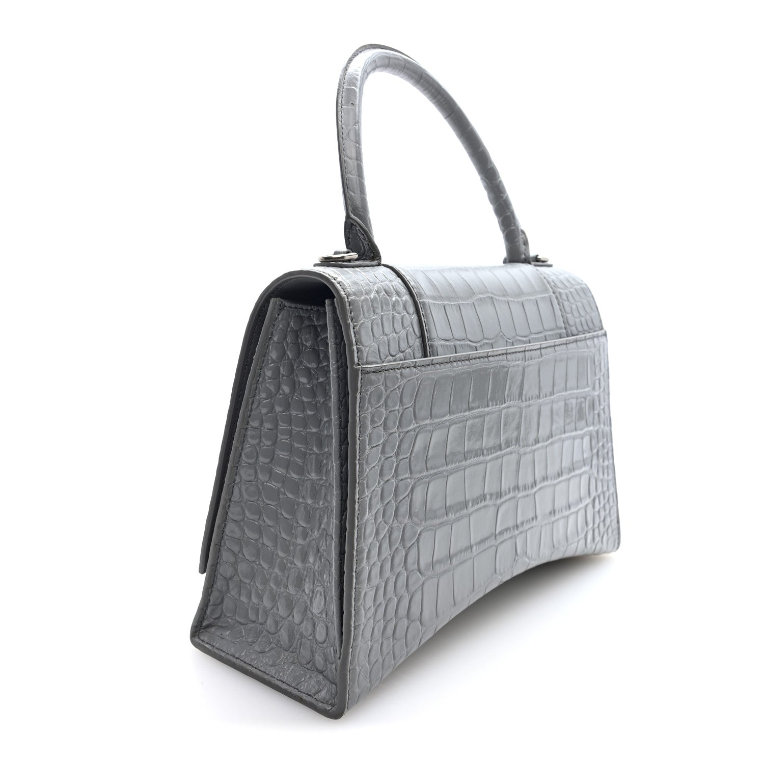 Balenciaga Medium Hourglass Top Handle Bag Grey side view