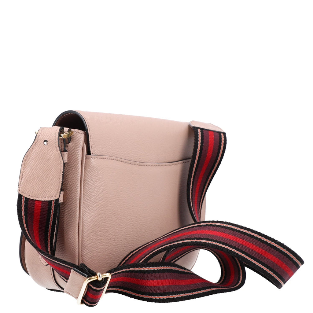 Prada Saffiano Flap Crossbody Cammeo