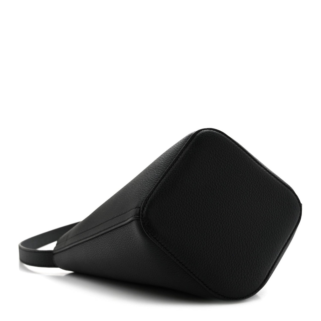 Loewe Soft Grained Calfskin Mini Pebble Bucket Bag Black