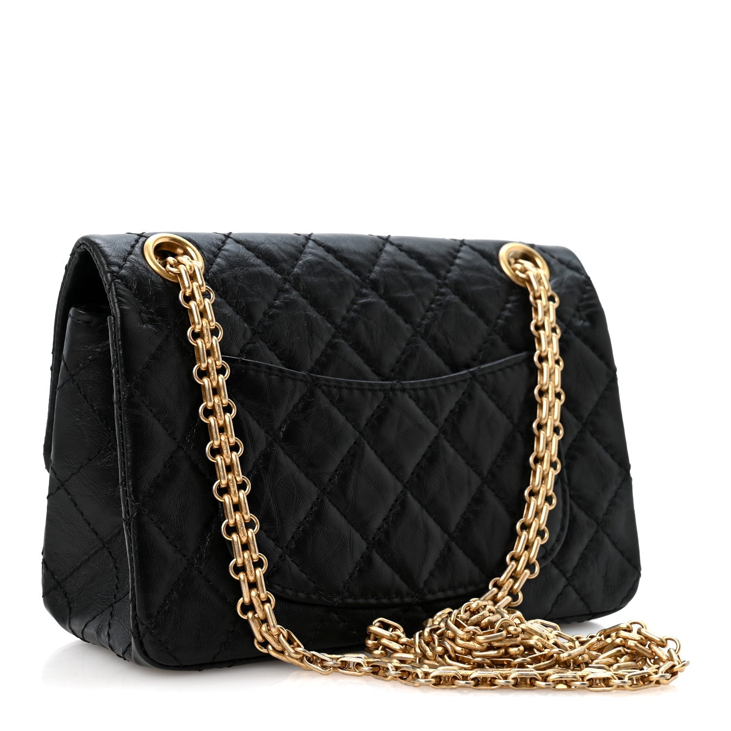Chanel Aged Calfskin Quilted 2.55 Reissue Mini Flap Black