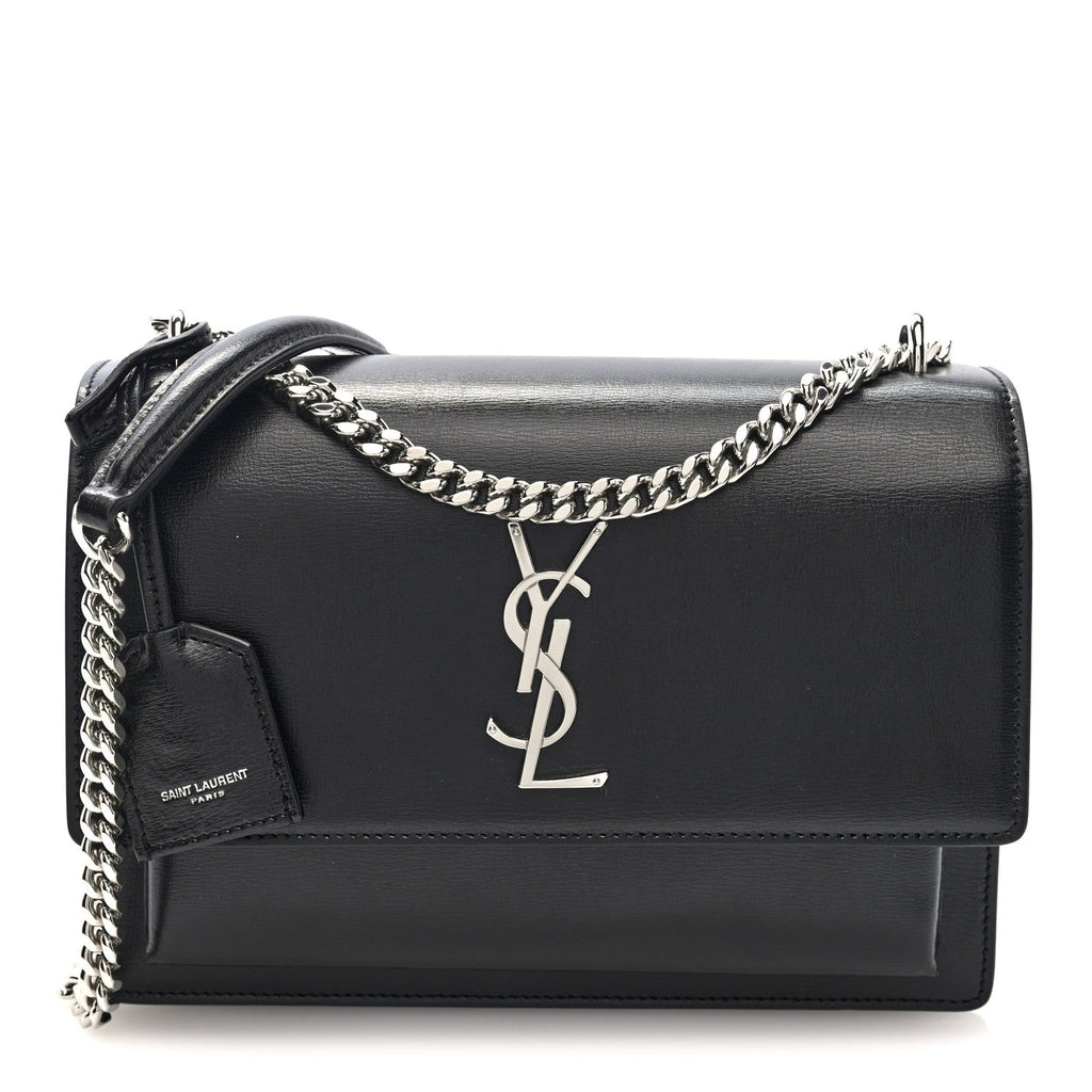 Saint Laurent Calfskin Medium Monogram Sunset Black