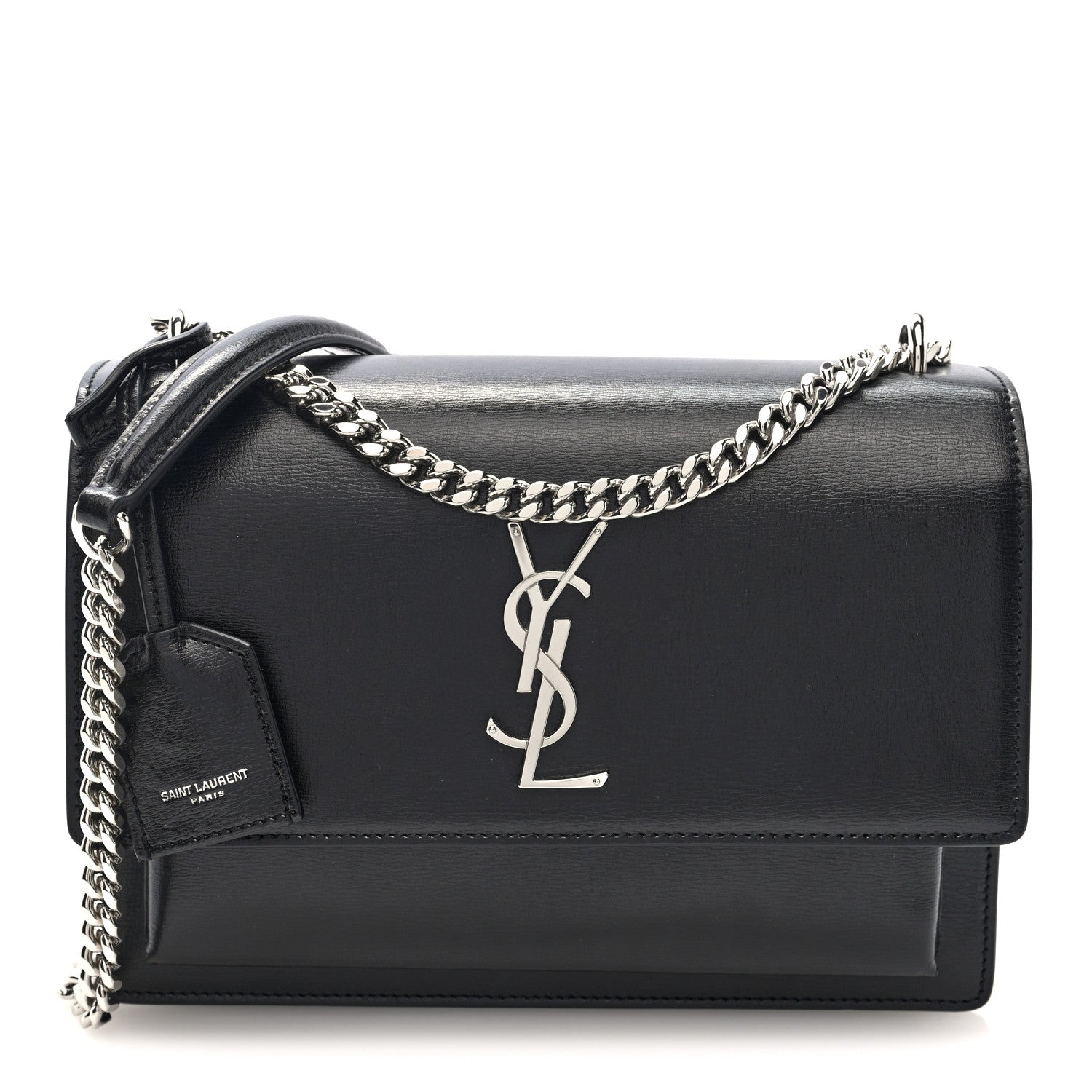 Saint Laurent Calfskin Medium Monogram Sunset Black