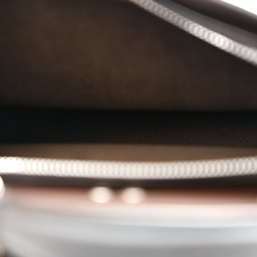 Fendi Cuoio Romano Vitello Cover Glazed Fabric Bi-Color FF 1974 Mini Peekaboo I SEE U Satchel Gray
