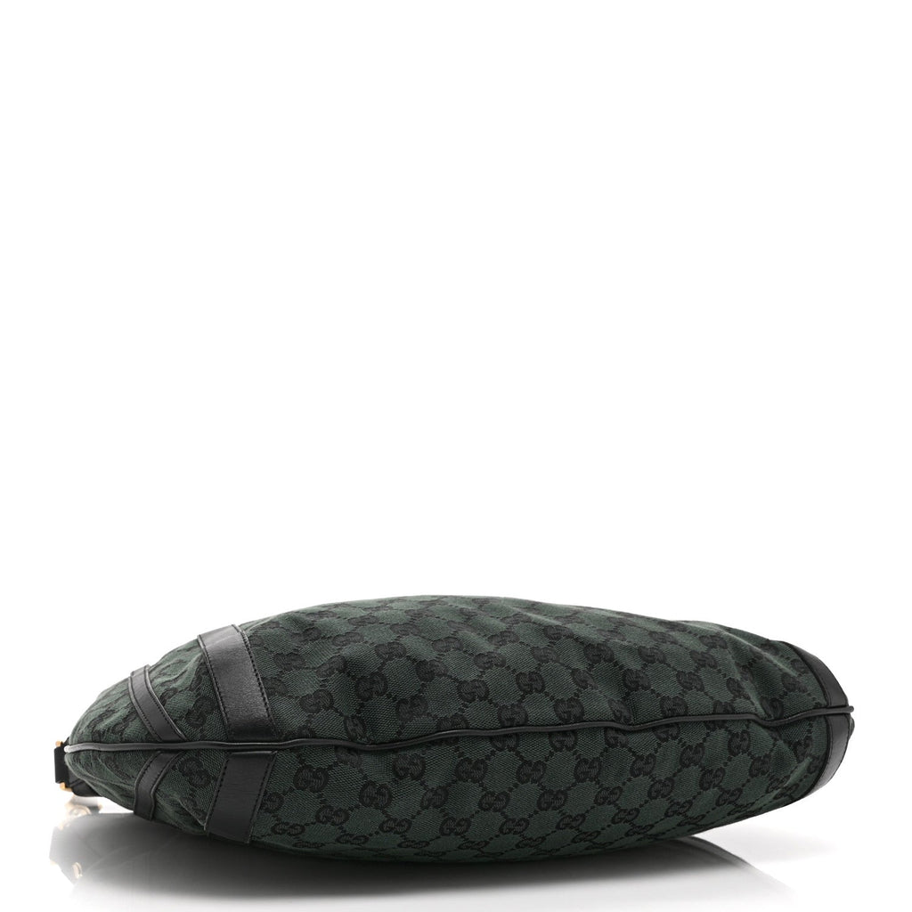 Gucci Monogram Medium Abbey Convertible Tote Dark Green