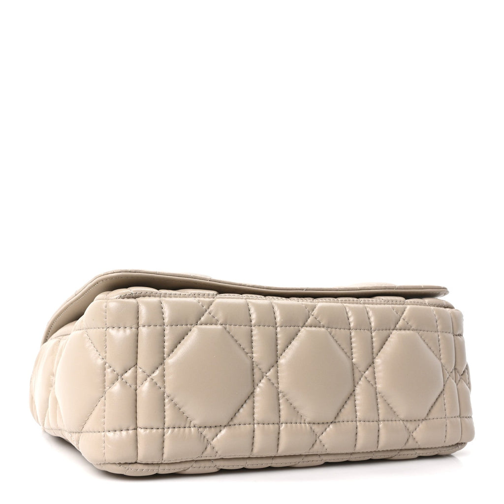 Dior Calfskin Macrocannage Medium Caro Bag Sand