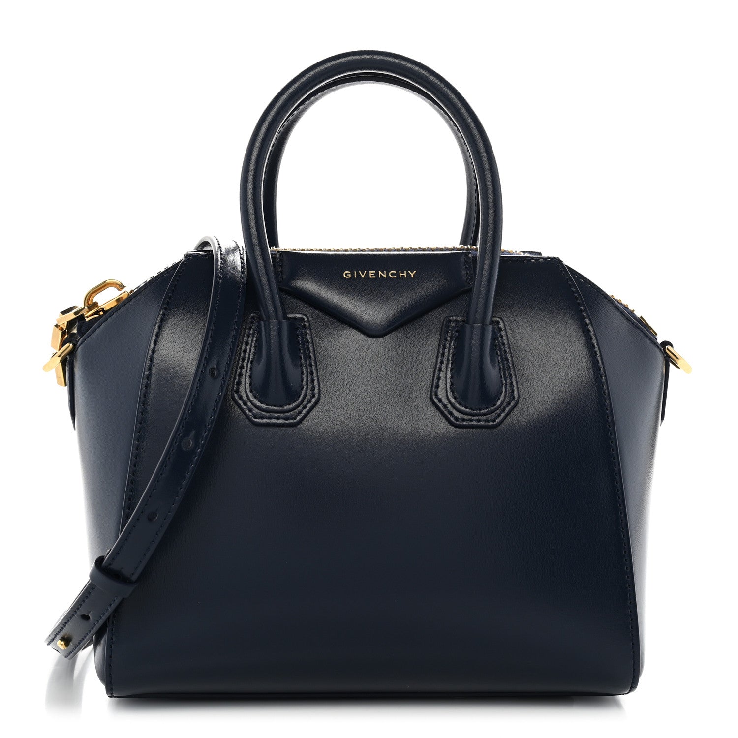 Givenchy Shiny Lord Calfskin Mini Antigona Navy