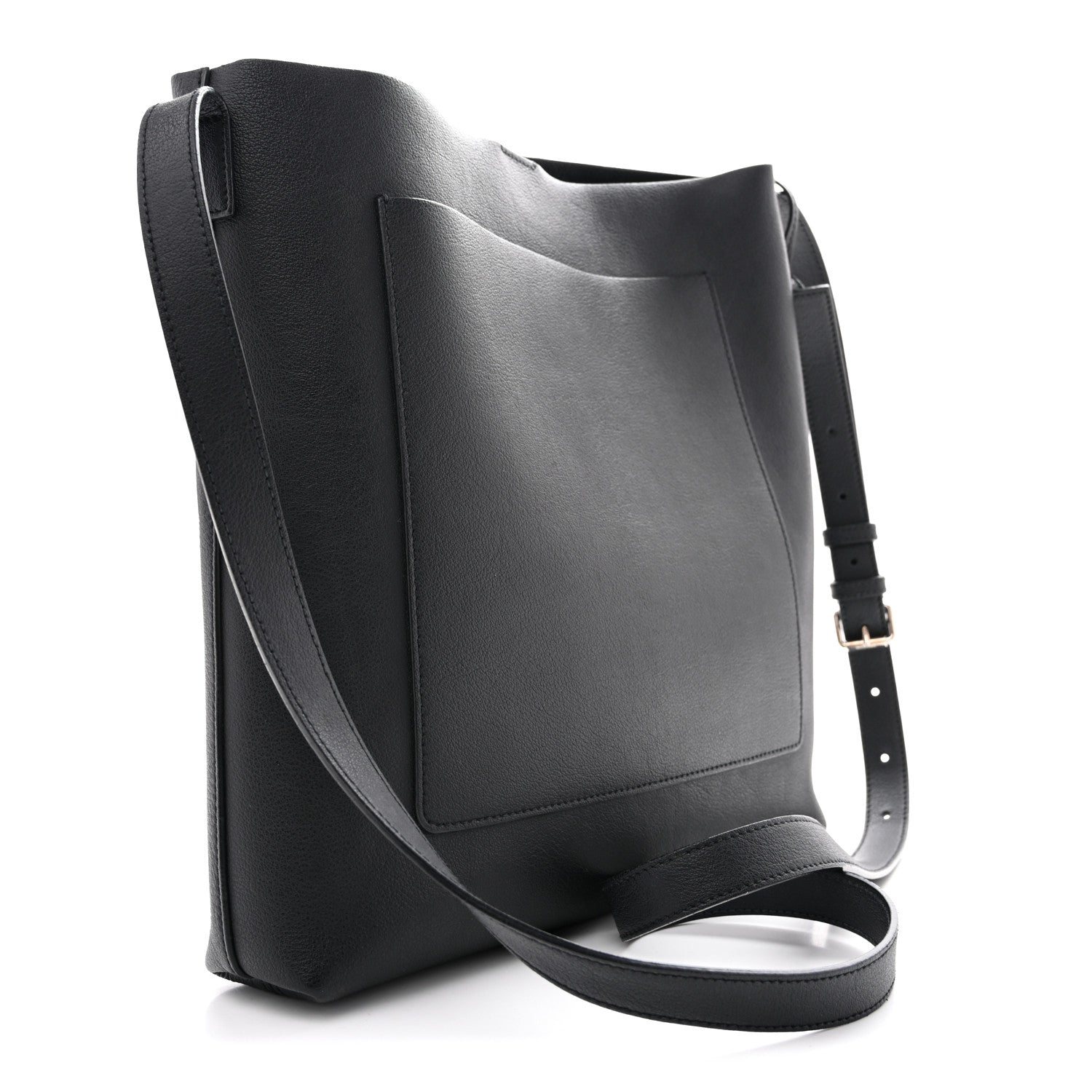 Saint Laurent Calfskin Bold Shopping Tote Black