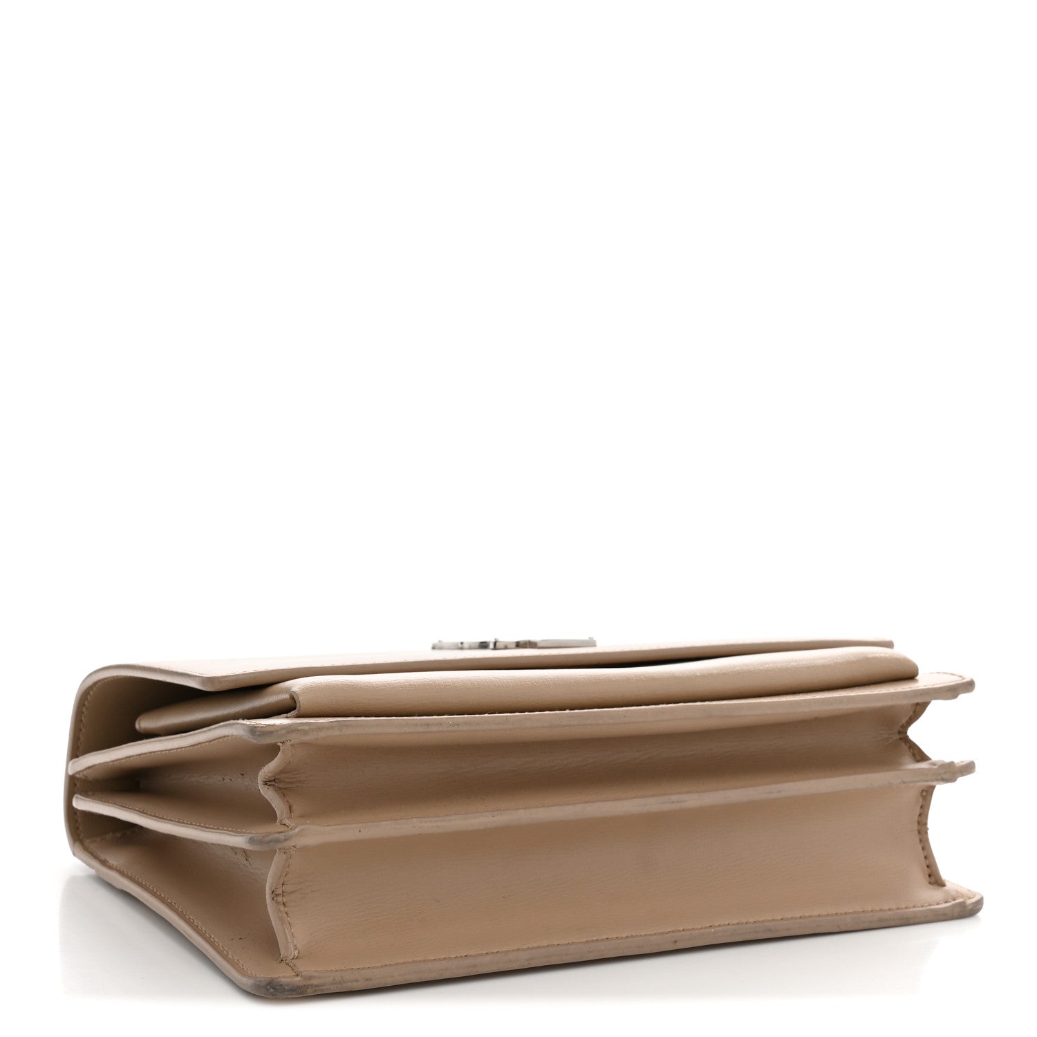 Saint Laurent Calfskin Medium Monogram Sunset Dark Beige