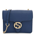 Gucci Dollar Calfskin Small Interlocking G Shoulder Bag Caspian