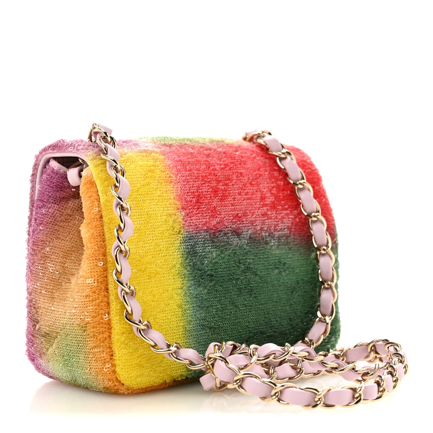 Chanel Sequin Mini Square Flap Multicolor