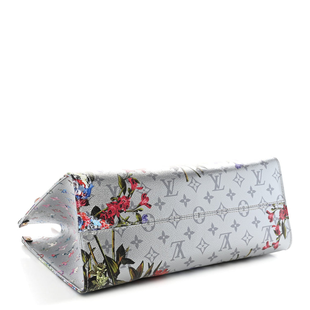 Louis Vuitton Metallic Monogram LV Garden OnTheGo MM Silver