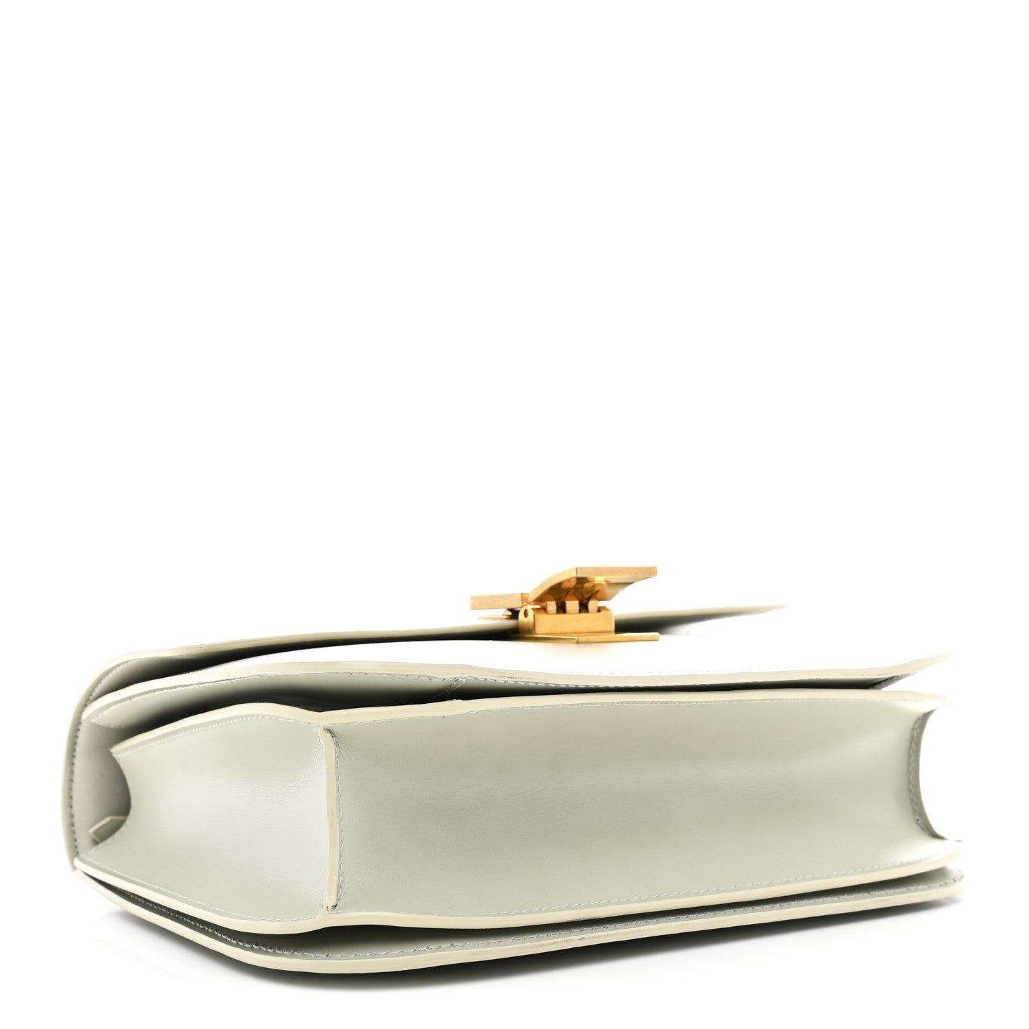 Celine Box Calfskin Medium Classic Box Flap Bag Vert D'eau