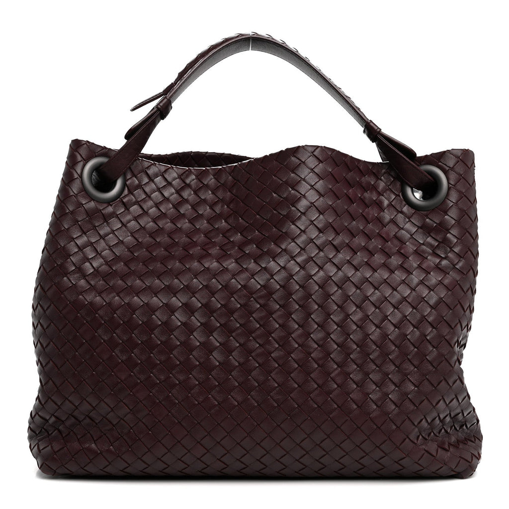 Bottega Veneta Nappa Intrecciato Bella Tote Aubergine