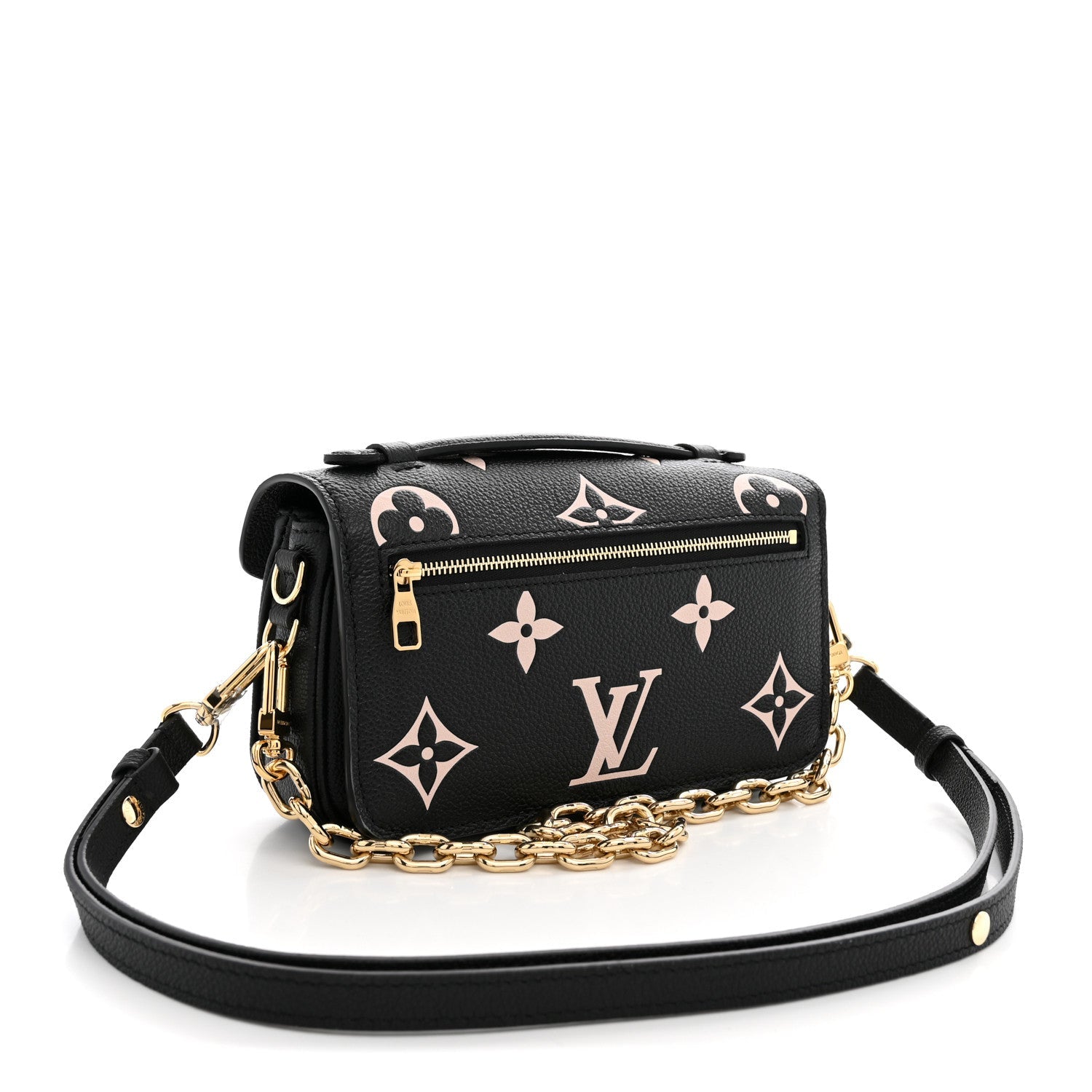 Louis Vuitton Empreinte Monogram Giant Pochette Metis East West Black Beige