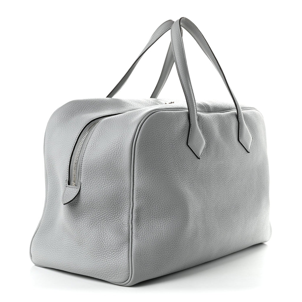 Hermès Taurillon Clemence Victoria II 43 Travel Bleu Glacier