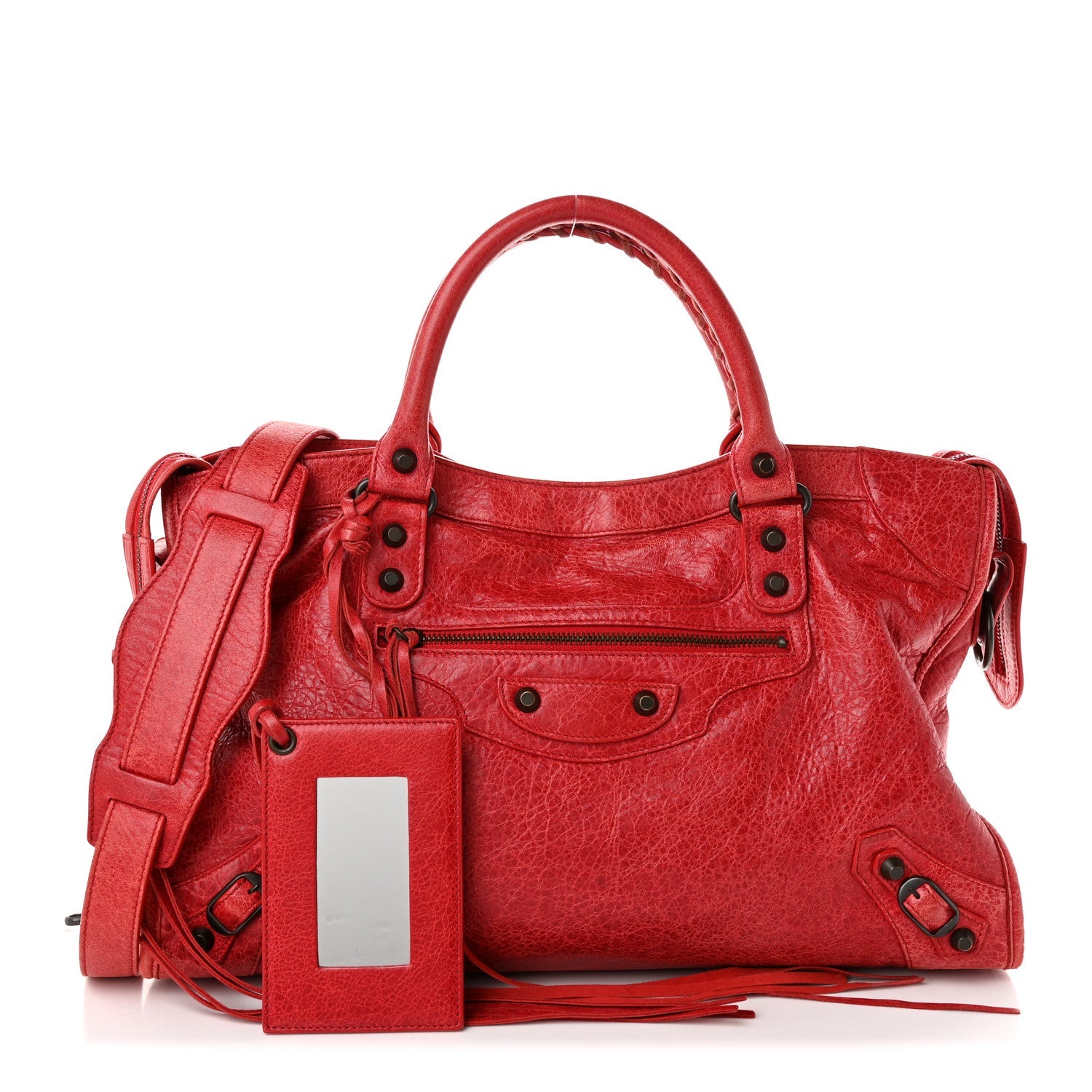 Balenciaga Agneau Classic Hardware City Rouge Coquelicot