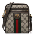 Gucci X BALENCIAGA BB Supreme Monogram Web Mini Ophidia Messenger Beige New Acero