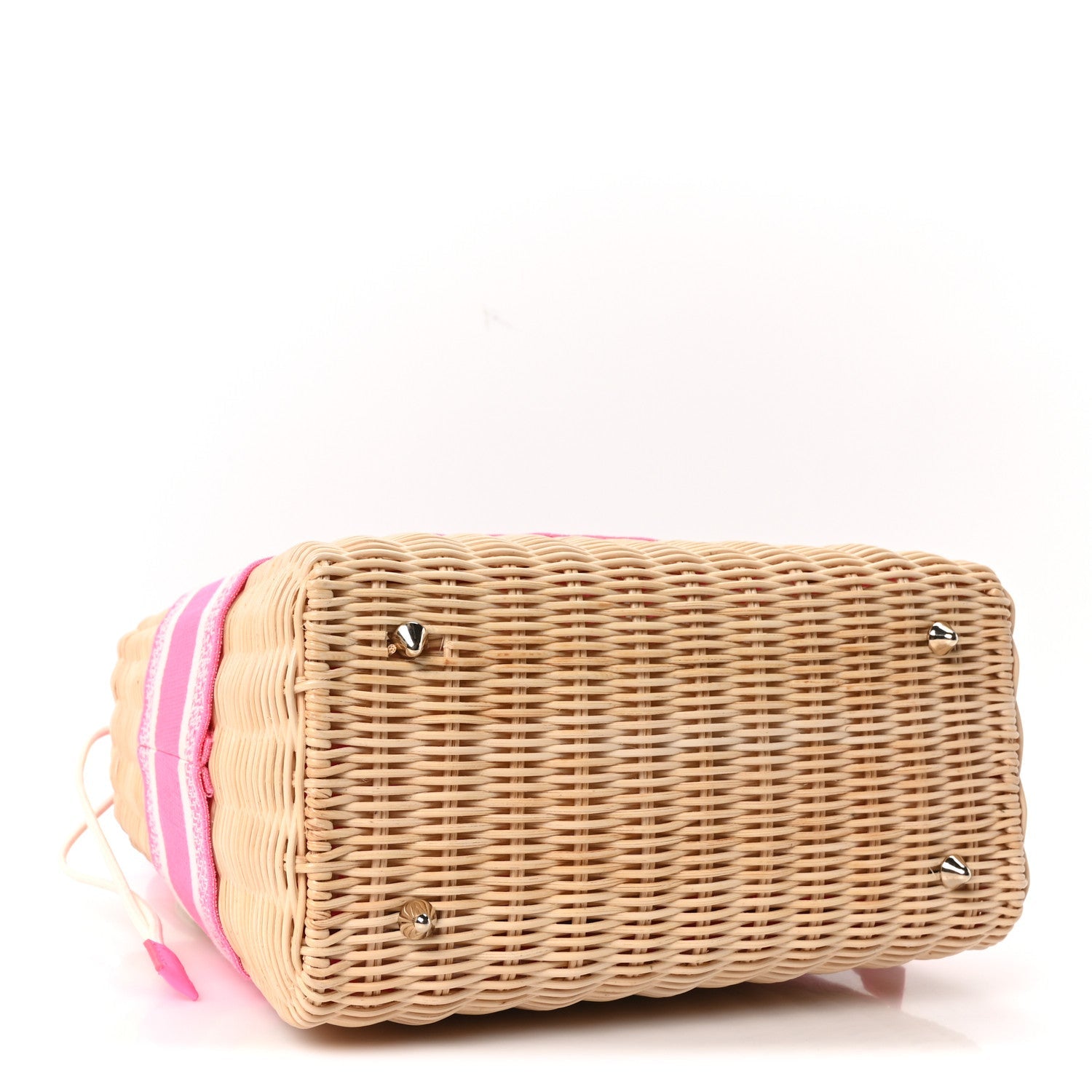 Dior Wicker Oblique Medium Lady Dior Bag Fluorescent Pink