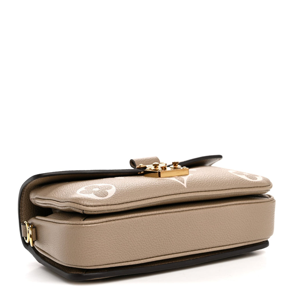 Louis Vuitton Empreinte Monogram Giant Pochette Metis East West Tourterelle Creme