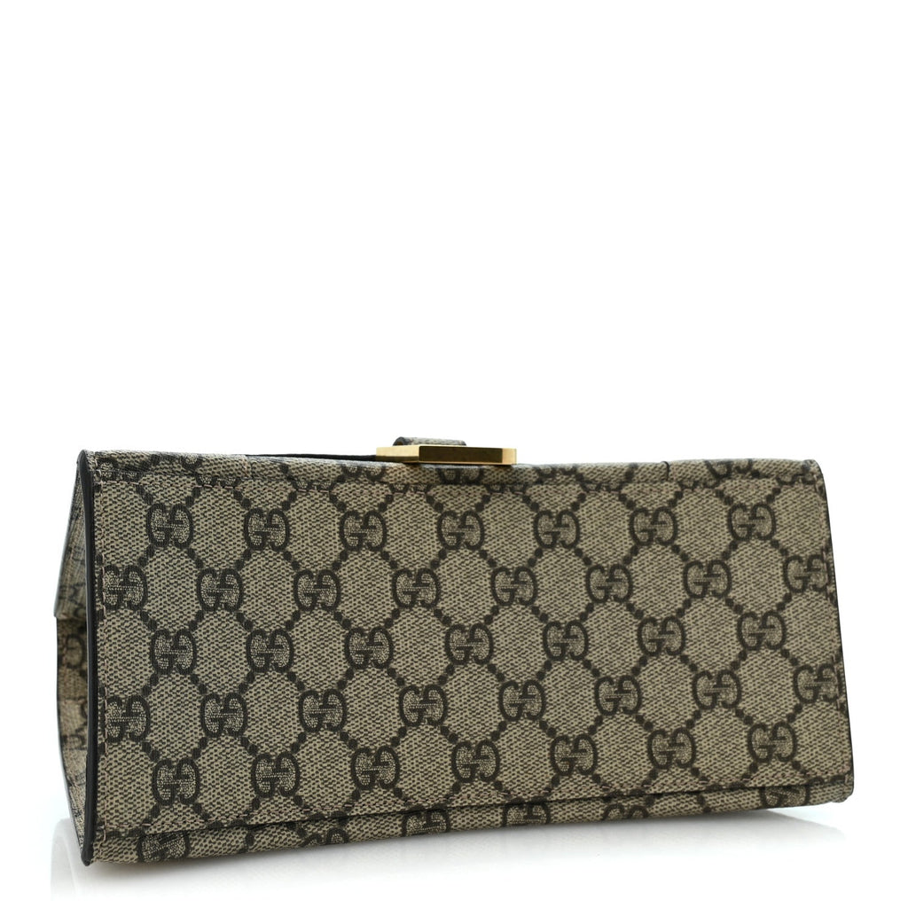 Balenciaga X Gucci Small Hourglass Top Handle Bag Beige Ebony detail view