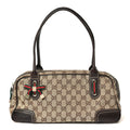 Gucci Monogram Small Princy Satchel Dark Brown