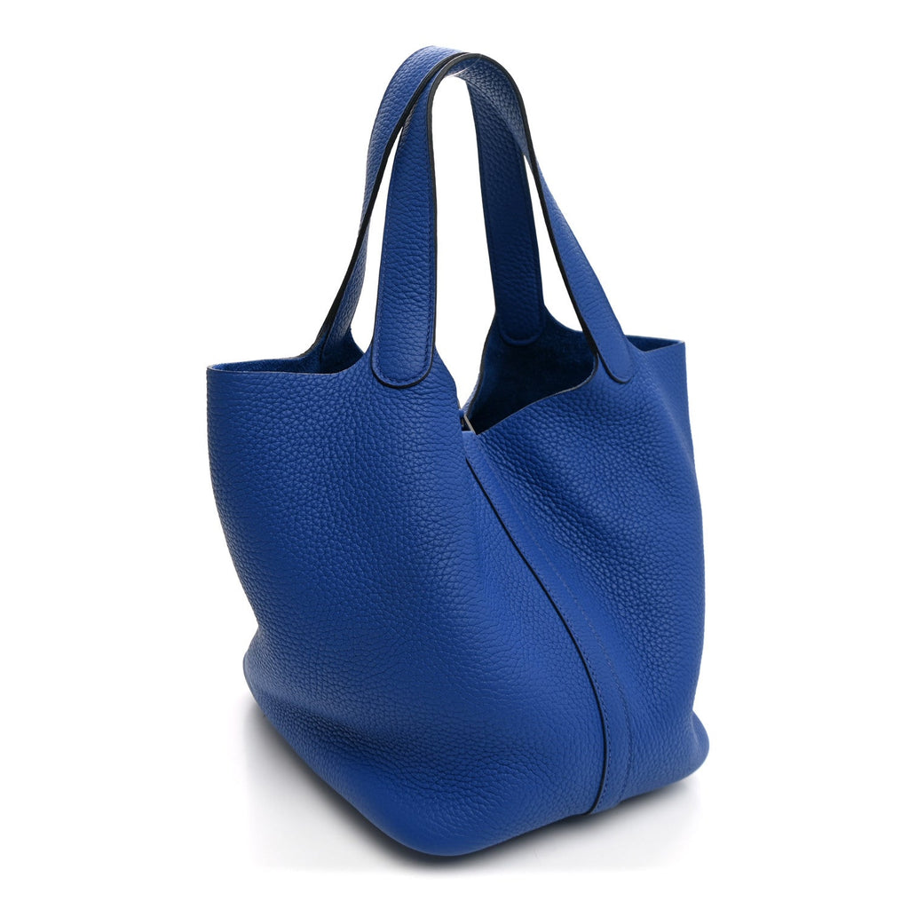 Hermès Taurillon Clemence Picotin Lock 22 MM Bleu Electrique