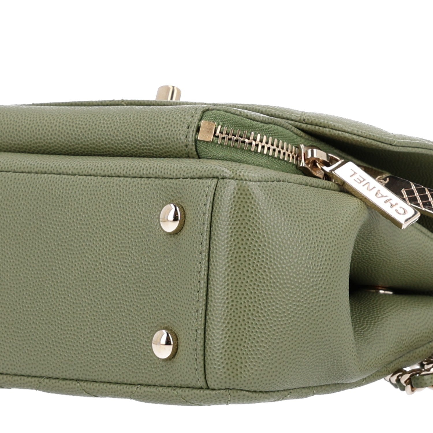 Chanel Caviar Quilted Small Business Affinity Flap Green