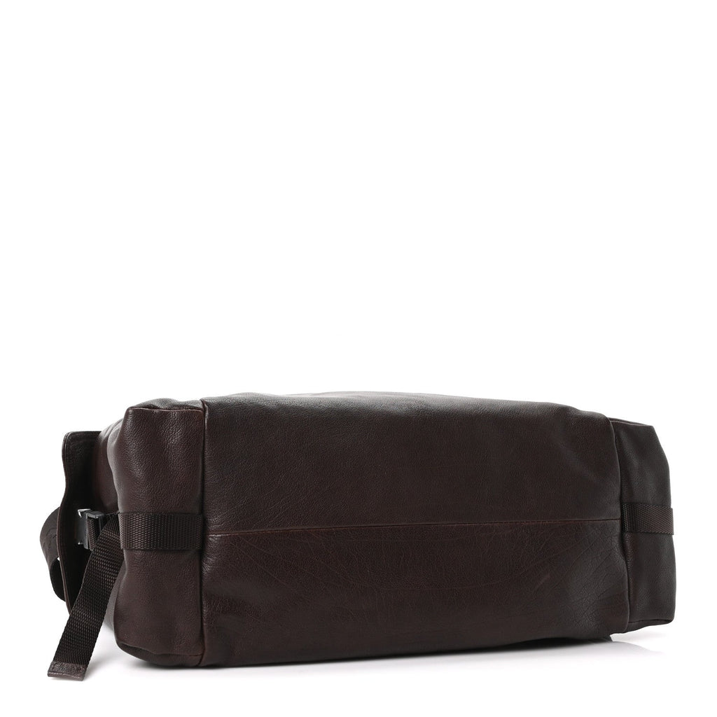 Prada Bullhide Large Explore Shoulder Bag Coffee
