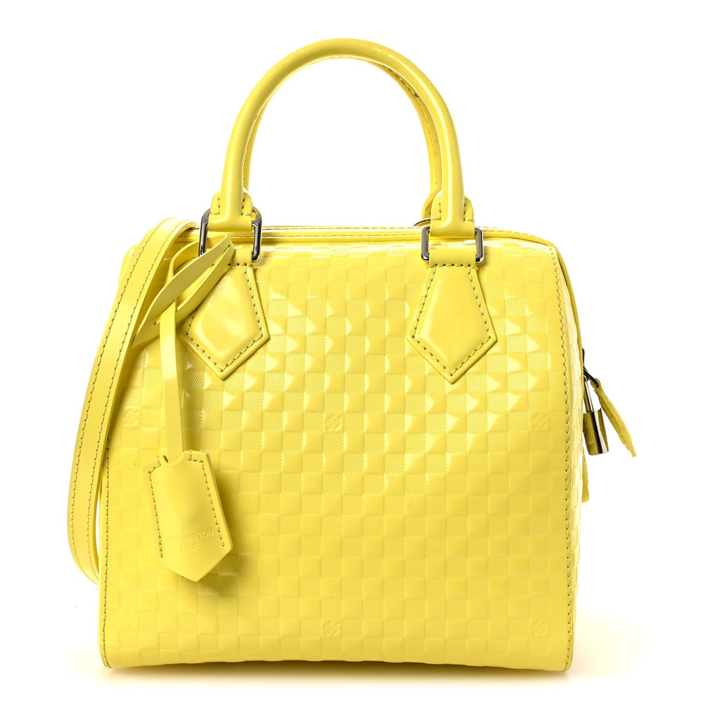 Louis Vuitton Damier Facette Speedy Cube PM Yellow