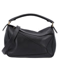 Loewe Nappa Lambskin Small Featherlight Puzzle Bag Black